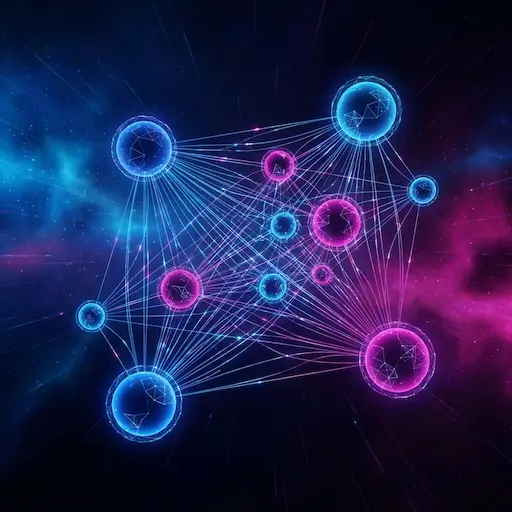 Network visualization with connected businesses